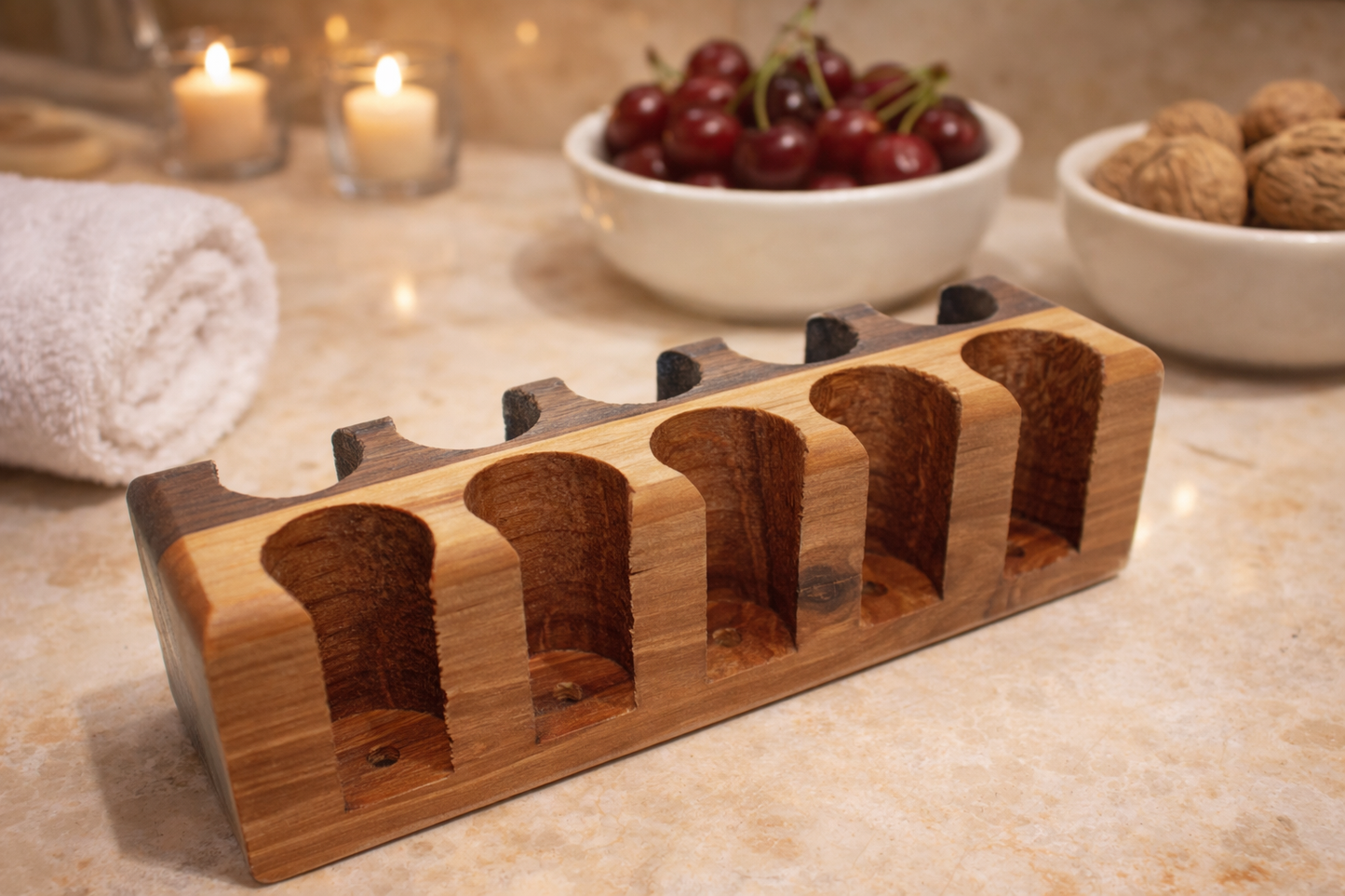 Cherry/Walnut Essential Oil Roller Tray