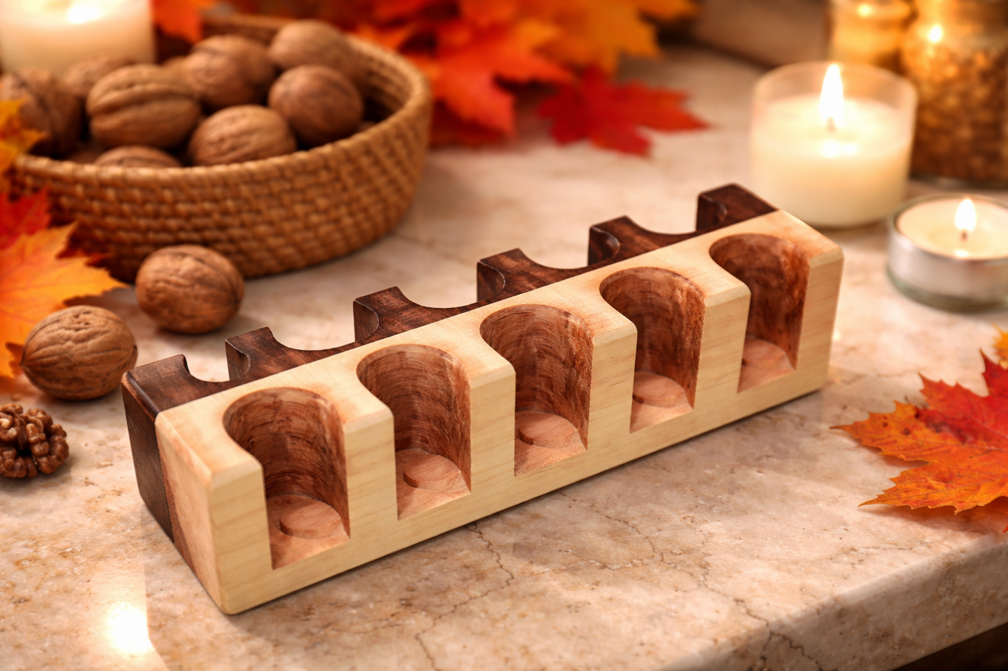 Maple/Walnut Essential Oil Roller Tray