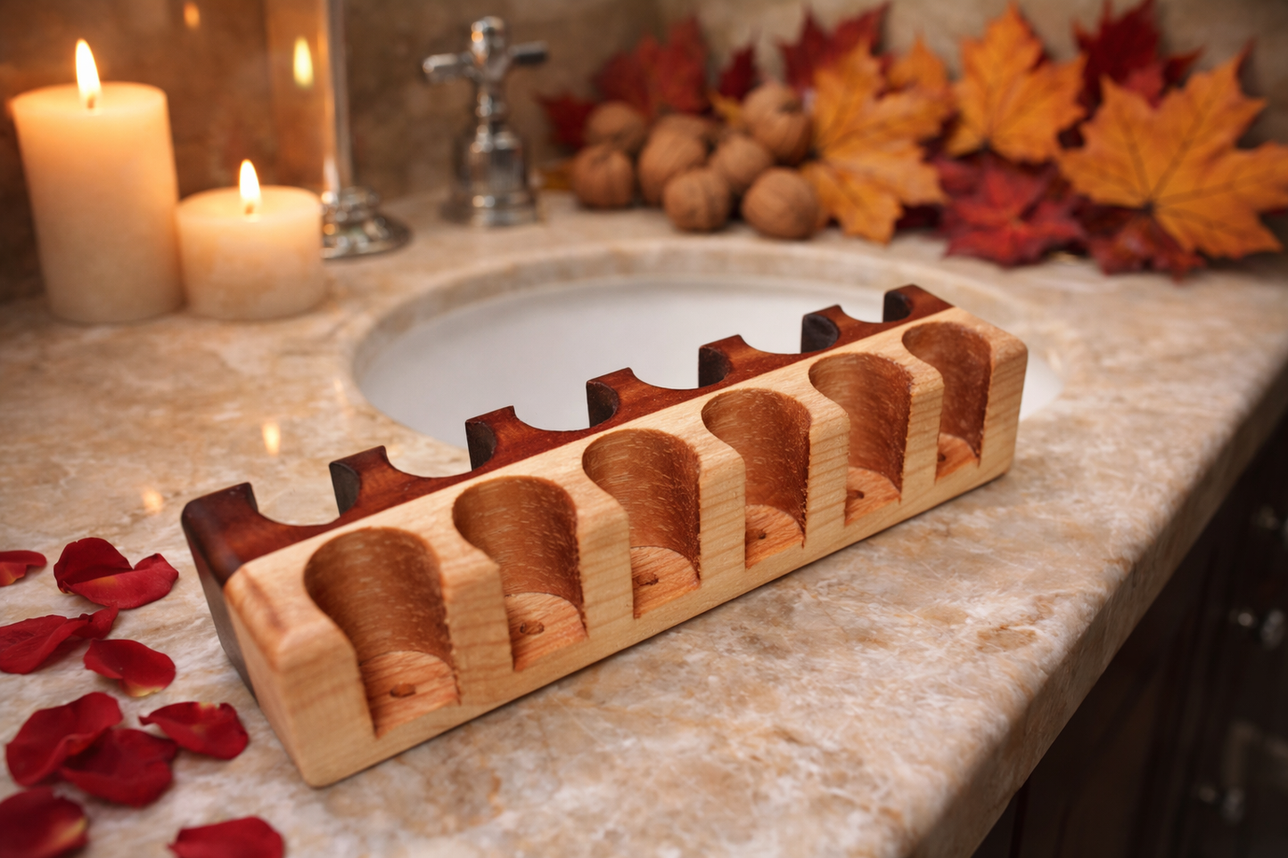 Maple/Walnut Essential Oil Roller Tray
